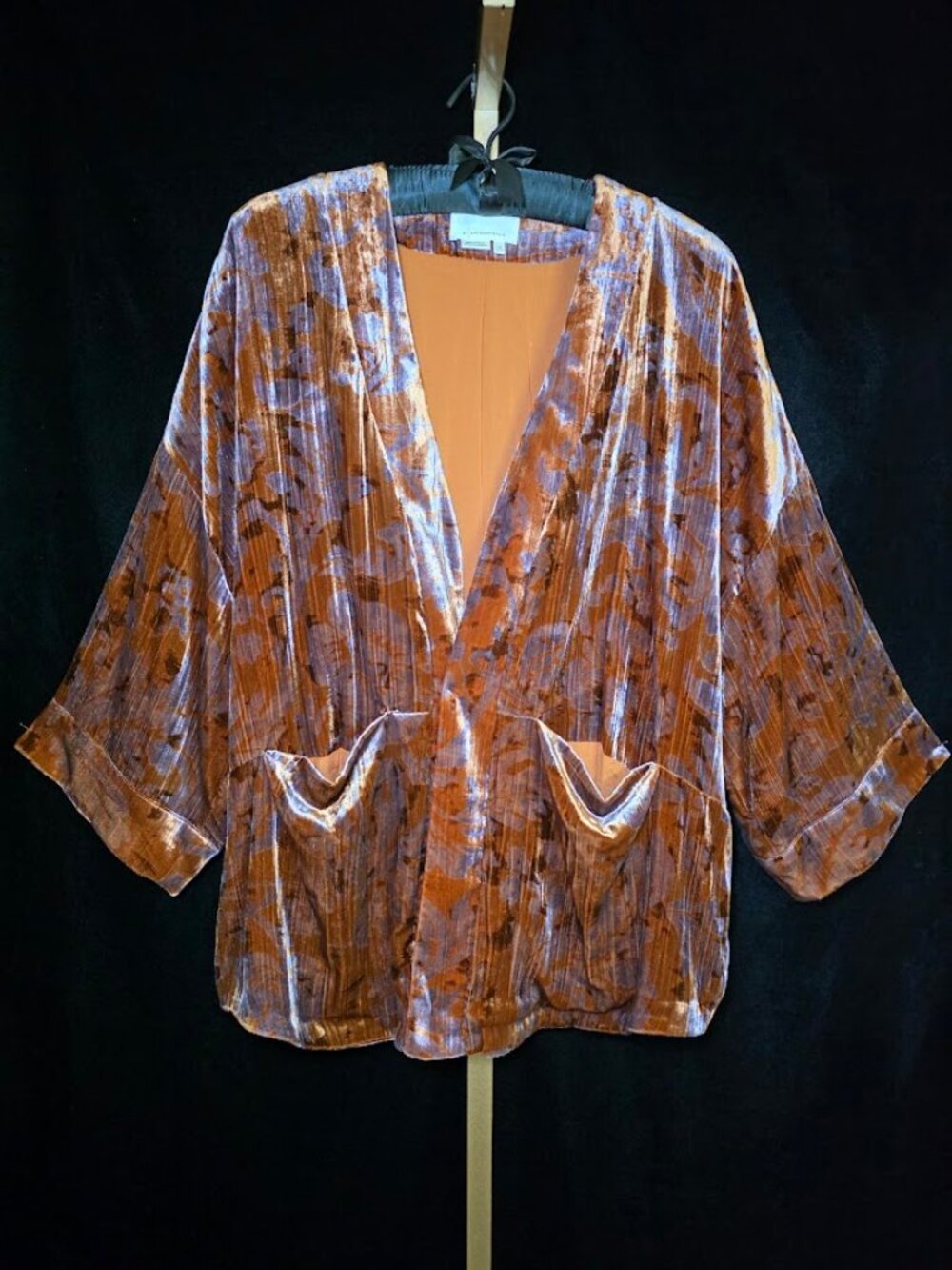 Anthropologie Esme Velvet Kimono Jacket S - Picture 2 of 11